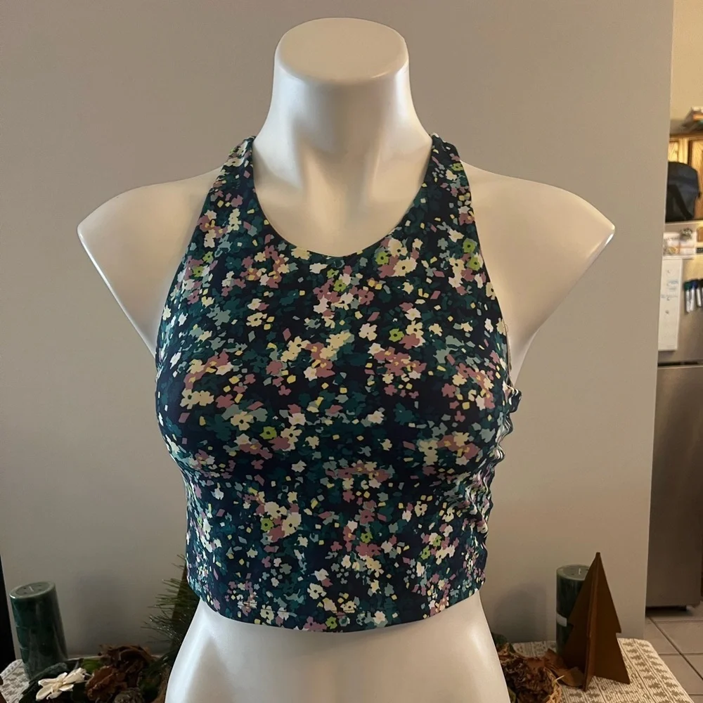 Old Navy active girls floral sports bra tank